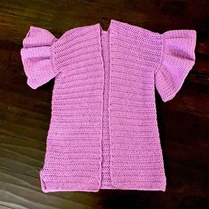 Handmade bell-sleeve cardigan